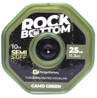 RidgeMonkey Connexion Rock Bottom Tungsten Semi Stiff Coated Hooklink 25lb | Camo Green 3 RidgeMonkey Connexion Rock Bottom Tungsten Semi Stiff Coated Hooklink 25lb | Camo Green