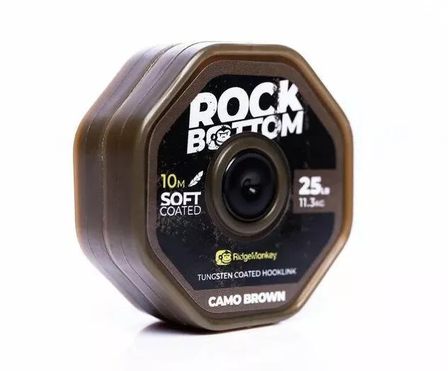 RidgeMonkey Connexion Rock Bottom Tungsten Soft Coated Hooklink 25lb | Camo Brown 6 RidgeMonkey Connexion Rock Bottom Tungsten Soft Coated Hooklink 25lb | Camo Brown - Afbeelding 4