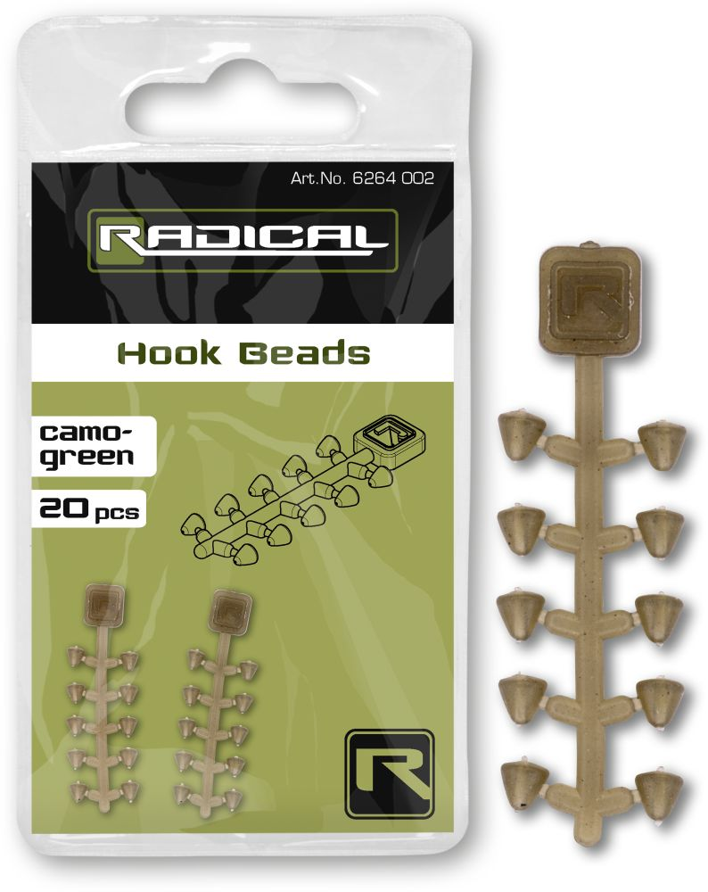 Radical Z-Carp Hook Beads Camo Green 3 Radical Z-Carp Hook Beads Camo Green